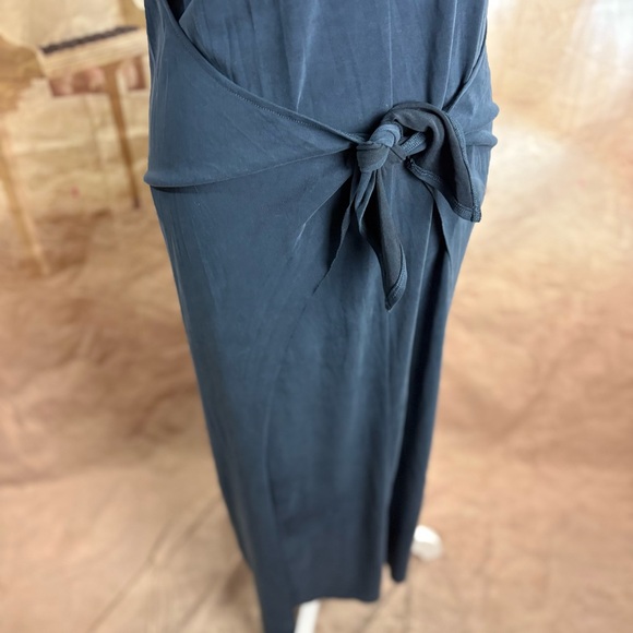 NEW Vince Sleeveless Tie Front Maxi Dress Coastal Blue - Picture 5 of 11